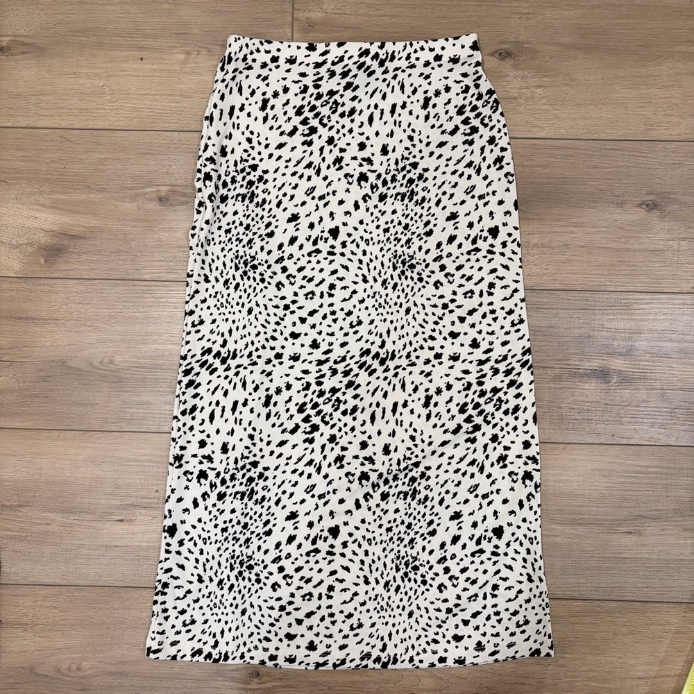 🌟2 for $10 Windsor Animal Print Leopard Cheetah Chic Midi Skirt Side Slit XS - Picture 6 of 10